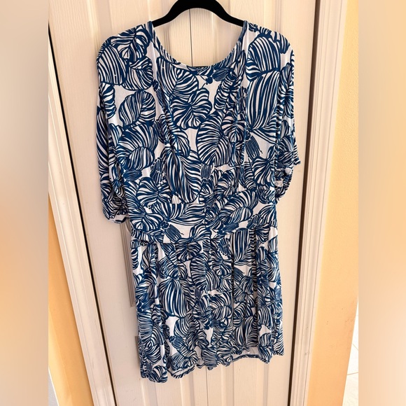 Lilly Pulitzer Parigi Boatneck Romper in Aegean Navy - Picture 2 of 5